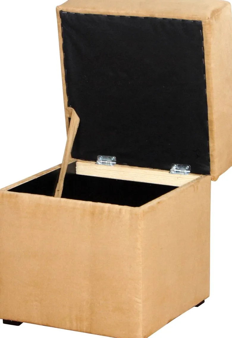 Hocker Anca schwarz B/H/T: ca. 41x43x42 cm