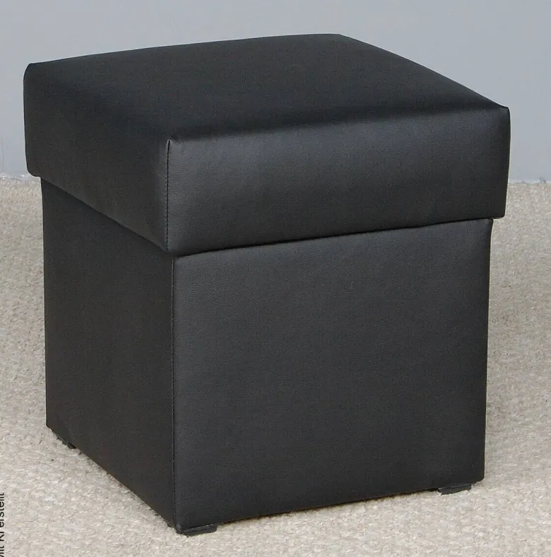 Hocker Anca schwarz B/H/T: ca. 41x43x42 cm