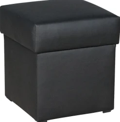 Hocker Anca schwarz B/H/T: ca. 41x43x42 cm