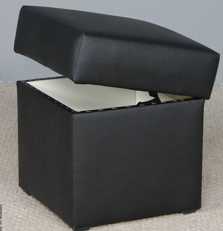 Hocker Anca schwarz B/H/T: ca. 41x43x42 cm