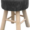 Hocker grau B/H/L: ca. 30x42x30 cm
