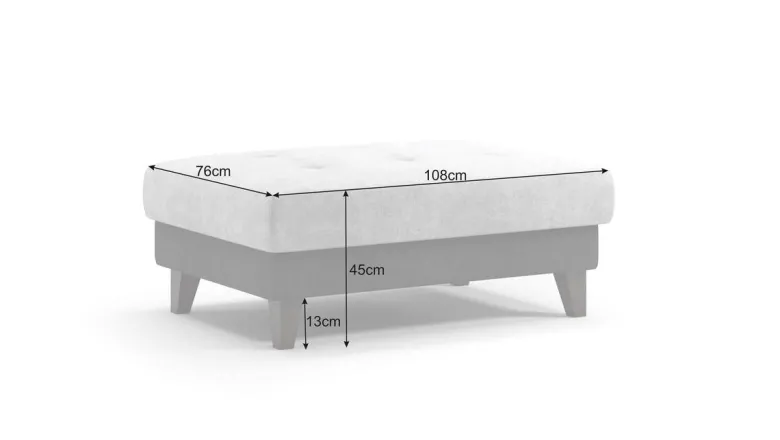 Hocker grau schwarz B/H/T: ca. 108x45x76 cm