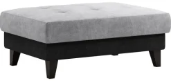 Hocker grau schwarz B/H/T: ca. 108x45x76 cm