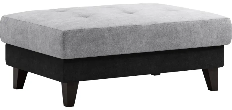 Hocker grau schwarz B/H/T: ca. 108x45x76 cm