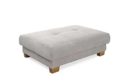 Hocker Greige Microfaser B/H/T: ca. 144x46x99 cm
