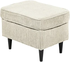 Hocker Oskar 5 creme Microfaser B/H/T: ca. 63x43x42 cm