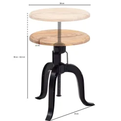 Hocker schwarz Holz B/H/T: ca. 39x48x39 cm