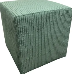 Hocker Tok Lagos moosgrün schwarz Kunststoff Styropor Schaumstoff Kord B/H/T: ca. 45x42x45 cm