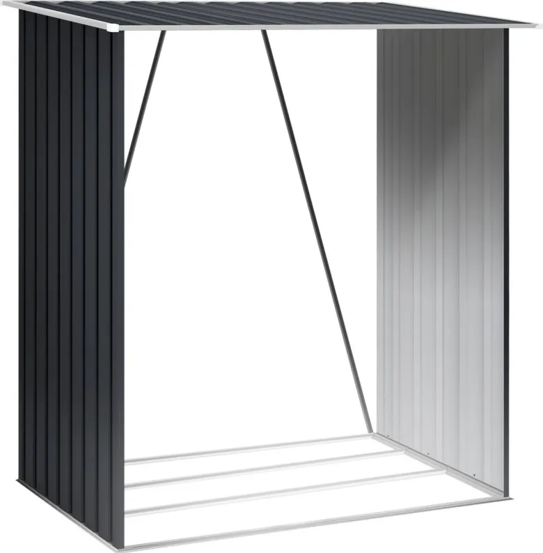 HOGGAR Feuerholzschrank Lerum anthrazit B/H/T: ca. 166x154x83 cm