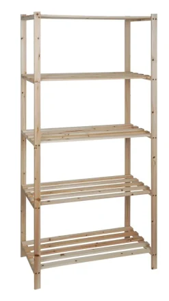 Holzregal natur B/H/L: ca. 40x170x75 cm
