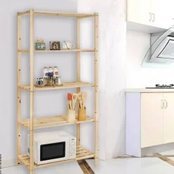 Holzregal natur B/H/L: ca. 40x170x75 cm