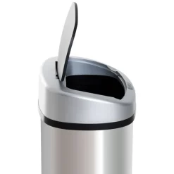 HOMCOM Abfalleimer silber B/H/L: ca. 28,9x68x40,9 cm