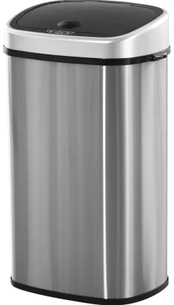 HOMCOM Abfalleimer silber B/H/L: ca. 28,9x68x40,9 cm