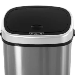 HOMCOM Abfalleimer silber B/H/L: ca. 28,9x68x40,9 cm