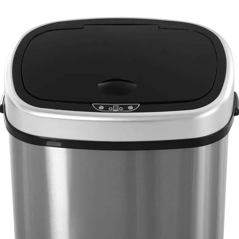 HOMCOM Abfalleimer silber B/H/L: ca. 28,9x68x40,9 cm