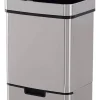 HOMCOM Abfalleimer silber B/H/L: ca. 30x81x42 cm