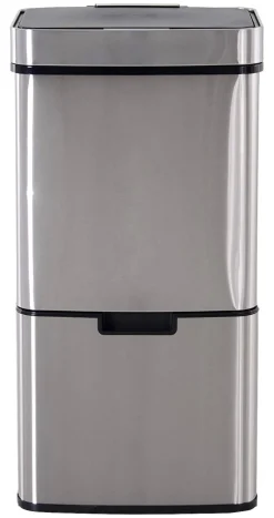 HOMCOM Abfalleimer silber B/H/L: ca. 30x81x42 cm