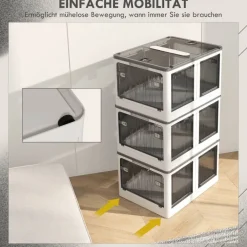 HOMCOM Aufbewahrungsbox weiß B/H/L: ca. 42x60x34 cm