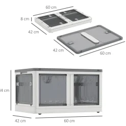 HOMCOM Aufbewahrungsbox weiß B/H/L: ca. 42x60x34 cm
