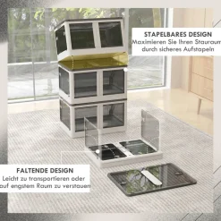HOMCOM Aufbewahrungsbox weiß B/H/L: ca. 42x60x34 cm