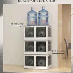 HOMCOM Aufbewahrungsbox weiß B/H/L: ca. 42x60x34 cm