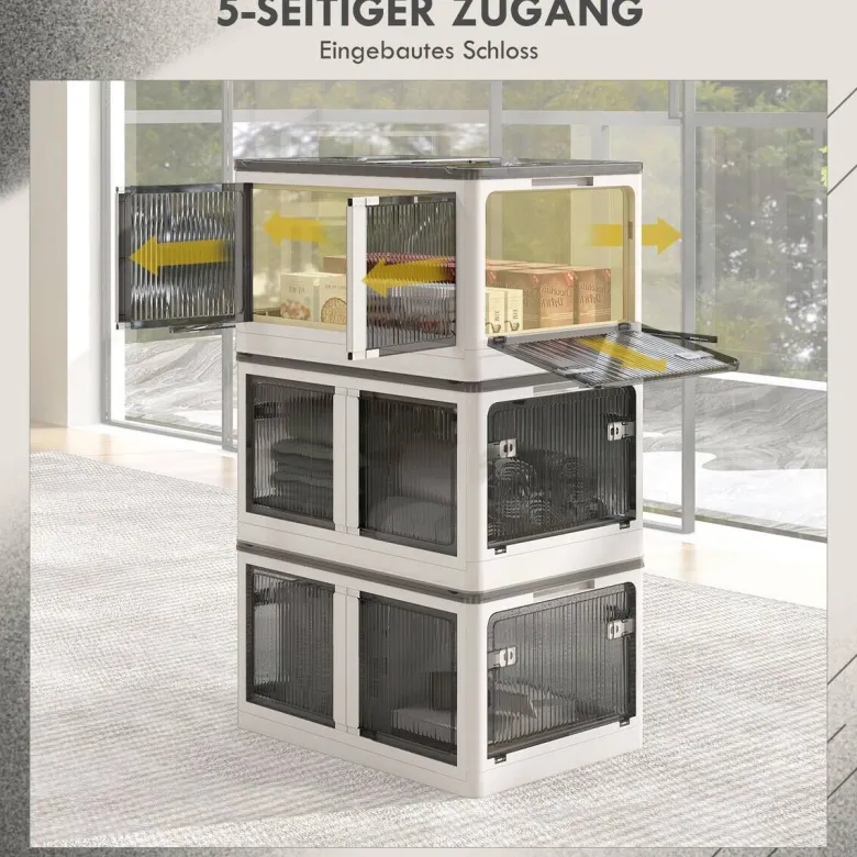 HOMCOM Aufbewahrungsbox weiß B/H/L: ca. 42x60x34 cm