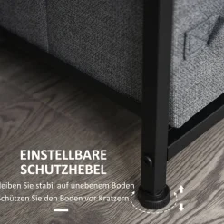 HOMCOM Aufbewahrungsregal dunkelgrau Edelstahl B/H/L: ca. 30x63,5x71 cm