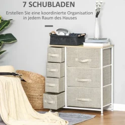 HOMCOM Aufbewahrungsregal hellgrau Polypropylen B/H/L: ca. 30x63,5x71 cm
