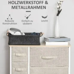 HOMCOM Aufbewahrungsregal hellgrau Polypropylen B/H/L: ca. 30x63,5x71 cm