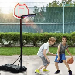 HOMCOM Basketballkorb schwarz B/H/L: ca. 73x210x74 cm