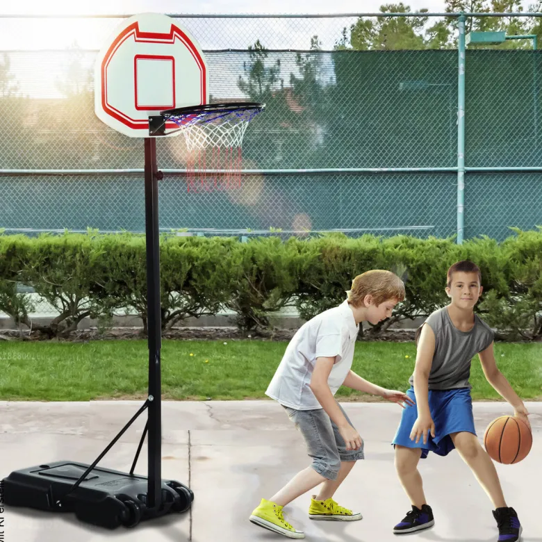 HOMCOM Basketballkorb schwarz B/H/L: ca. 73x210x74 cm