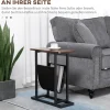 HOMCOM Beistelltisch schwarz Spanplatte B/H/L: ca. 19x49x55 cm