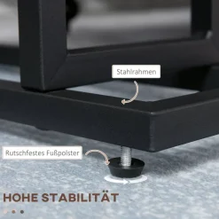 HOMCOM Beistelltisch schwarz Spanplatte B/H/L: ca. 19x49x55 cm