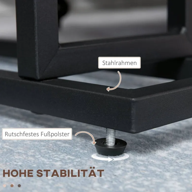 HOMCOM Beistelltisch schwarz Spanplatte B/H/L: ca. 19x49x55 cm