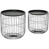 HOMCOM Beistelltisch schwarz Polypropylen B/H/L: ca. 40x40x40 cm