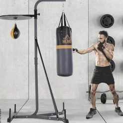 HOMCOM Boxsackständer schwarz Stahlrohr B/H/T: ca. 104x202x156 cm