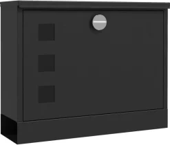HOMCOM Briefkasten schwarz B/H/L: ca. 11,5x36,5x29 cm
