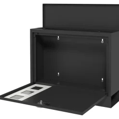HOMCOM Briefkasten schwarz B/H/L: ca. 11,5x36,5x29 cm