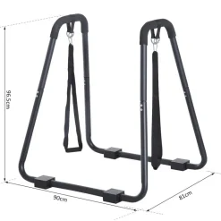 HOMCOM Dipstation schwarz Stahl B/H/L: ca. 81x96,5x90 cm