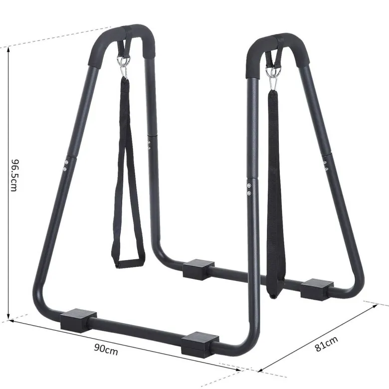 HOMCOM Dipstation schwarz Stahl B/H/L: ca. 81x96,5x90 cm