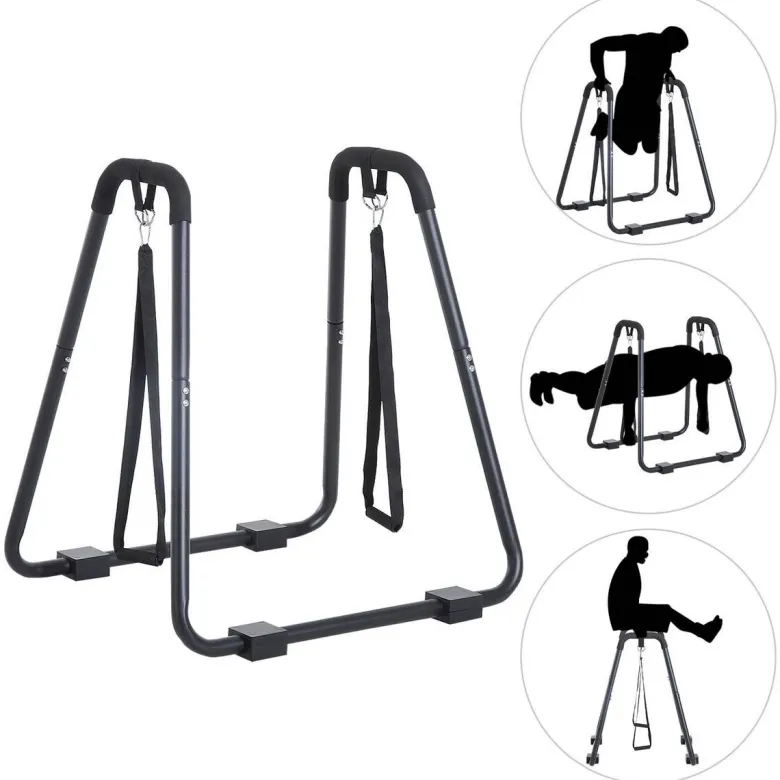 HOMCOM Dipstation schwarz Stahl B/H/L: ca. 81x96,5x90 cm