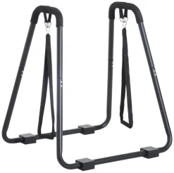HOMCOM Dipstation schwarz Stahl B/H/L: ca. 81x96,5x90 cm
