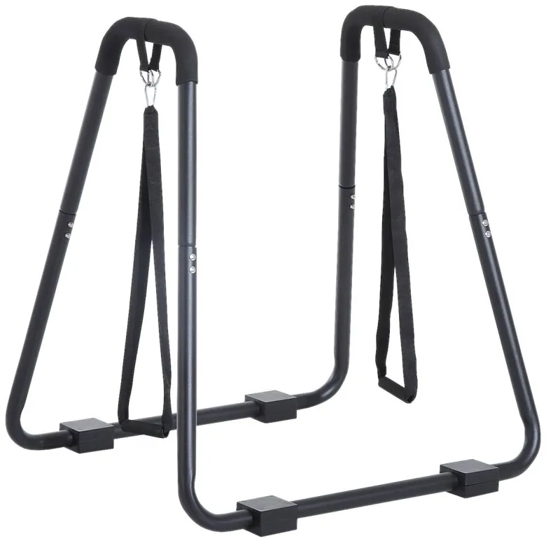 HOMCOM Dipstation schwarz Stahl B/H/L: ca. 81x96,5x90 cm