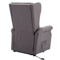 HOMCOM Elektrischer Fernsehsessel 713-031GY grau Polyester-Mischgewebe Holz Schaumstoff B/H/L: ca. 73x109x94 cm