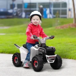 HOMCOM Elektroauto für Kinder weiß B/H/L: ca. 41,5x48,5x70 cm