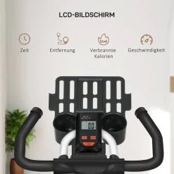HOMCOM Ergometer schwarz Stahl B/H/L: ca. 53x114x103 cm