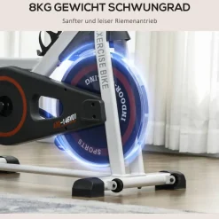 HOMCOM Ergometer schwarz Stahl B/H/L: ca. 53x114x103 cm