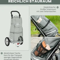 HOMCOM Fahrradanhänger silber silber B/H/L: ca. 43x53x110 cm