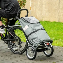 HOMCOM Fahrradanhänger silber silber B/H/L: ca. 43x53x110 cm