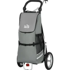 HOMCOM Fahrradanhänger silber silber B/H/L: ca. 43x53x110 cm